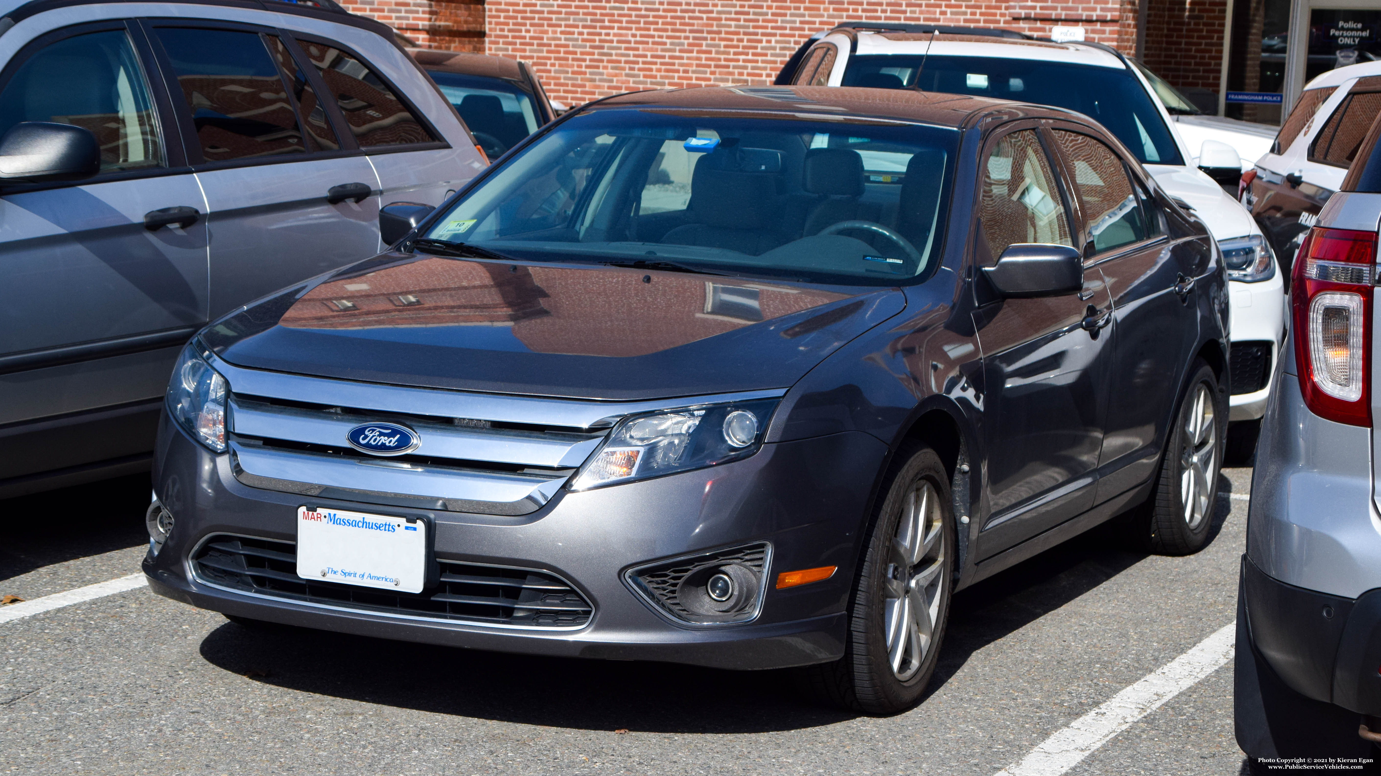 A photo  of Framingham Police
            Unmarked Unit, a 2010-2012 Ford Fusion             taken by Kieran Egan