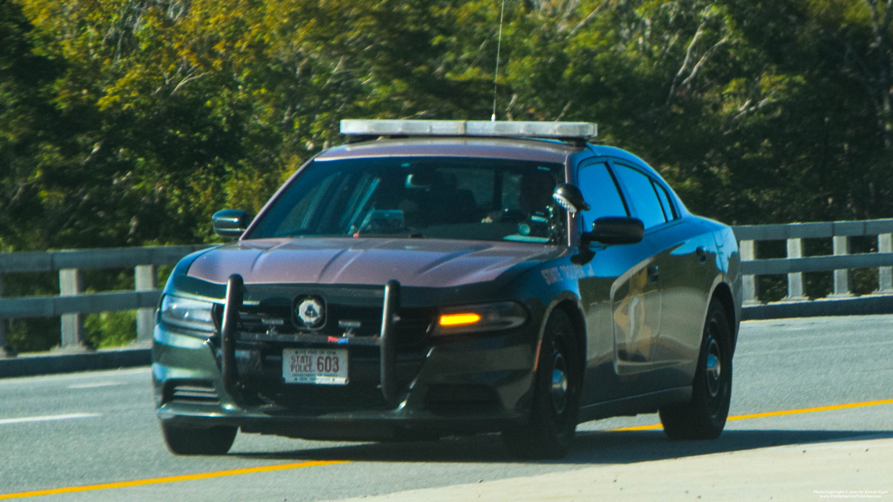 A photo  of New Hampshire State Police
            Cruiser 603, a 2015-2016 Dodge Charger             taken by Kieran Egan