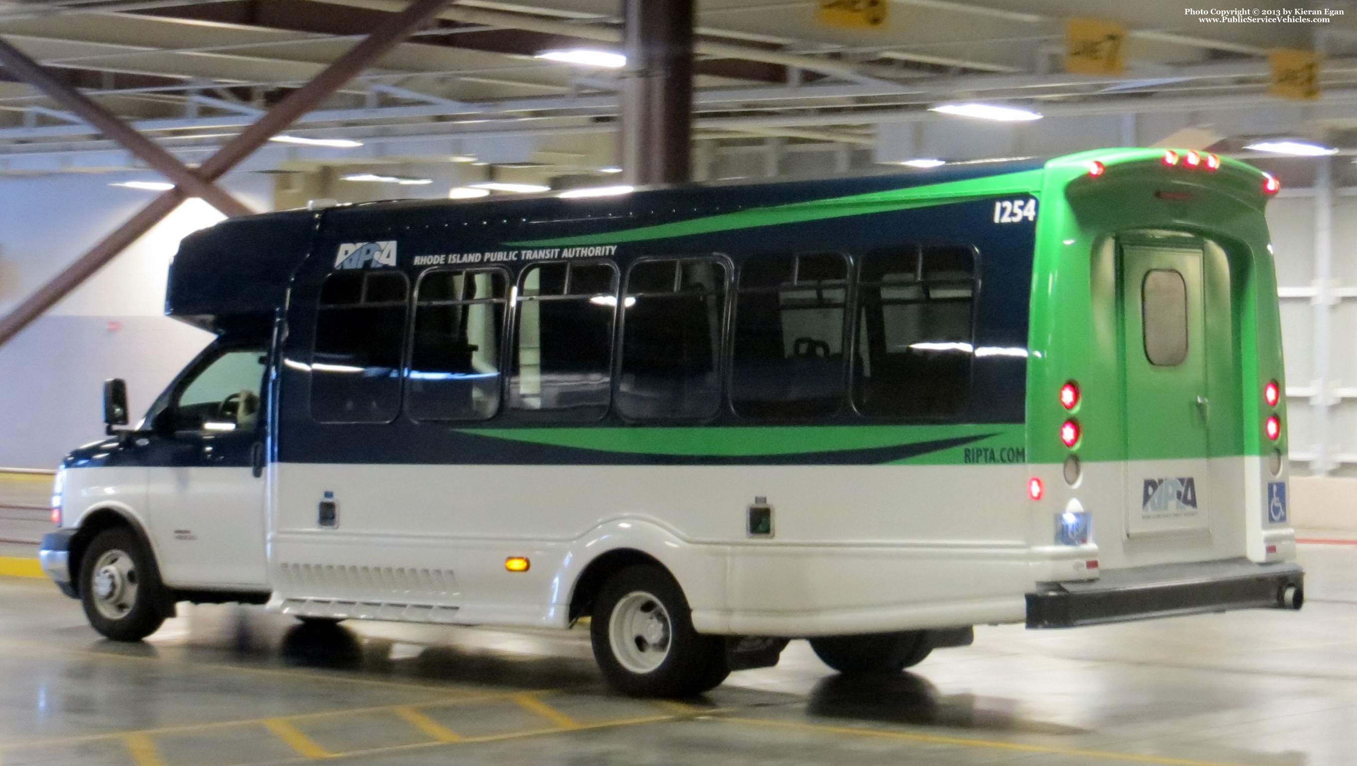 A photo  of Rhode Island Public Transit Authority
            Flex Van 1254, a 2012 Chevrolet 4500 Bus             taken by Kieran Egan
