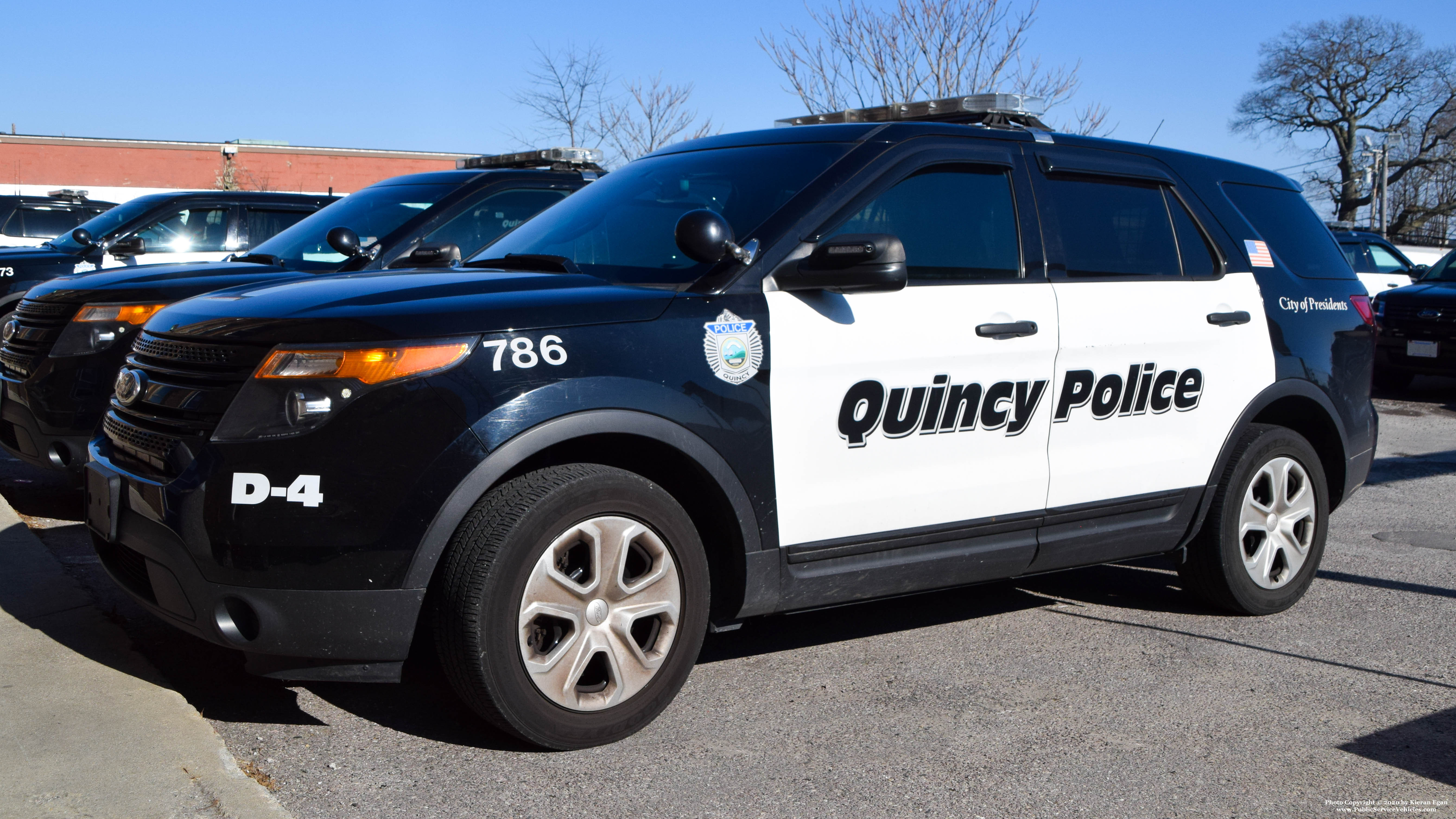 A photo  of Quincy Police
            Cruiser 786, a 2015 Ford Police Interceptor Utility             taken by Kieran Egan
