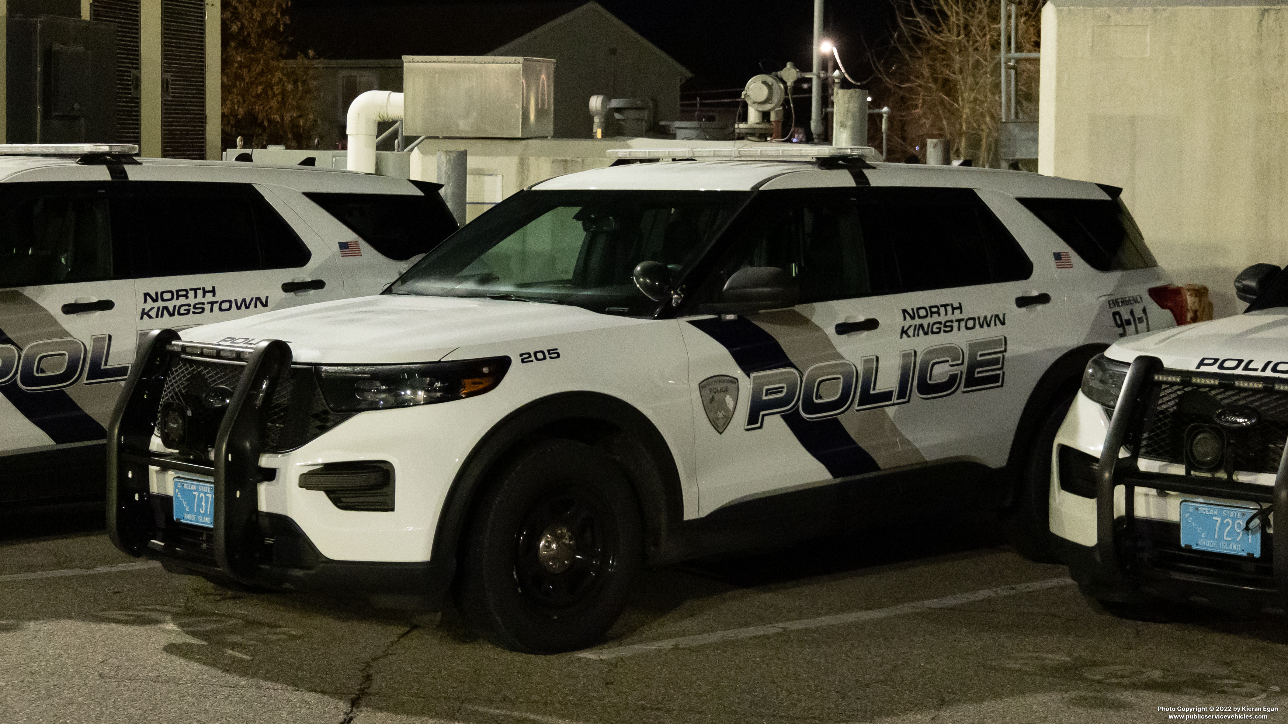 A photo  of North Kingstown Police
            Cruiser 205, a 2021 Ford Police Interceptor Utility             taken by Kieran Egan