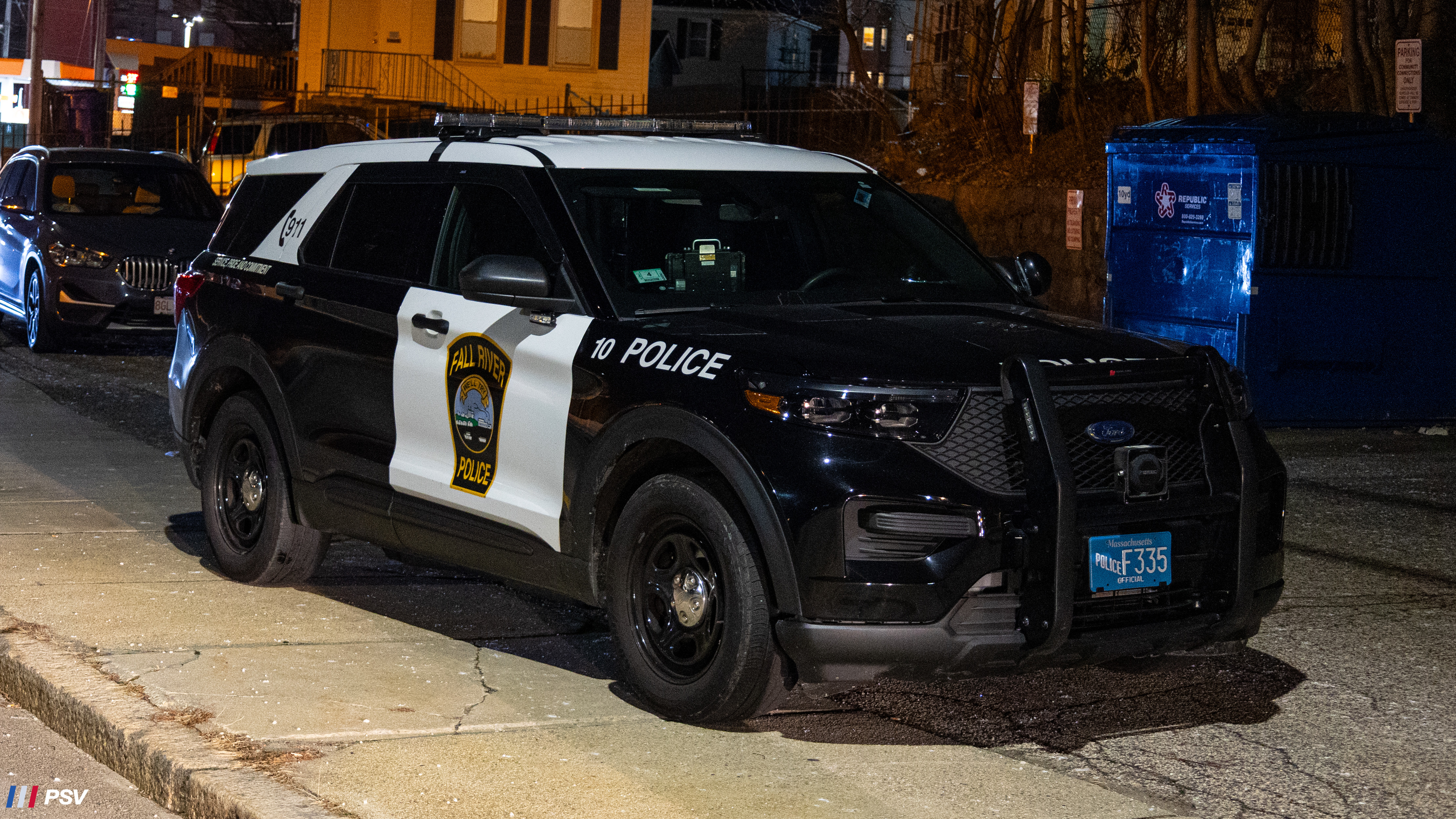 A photo  of Fall River Police
            Car 10, a 2021 Ford Police Interceptor Utility             taken by Kieran Egan