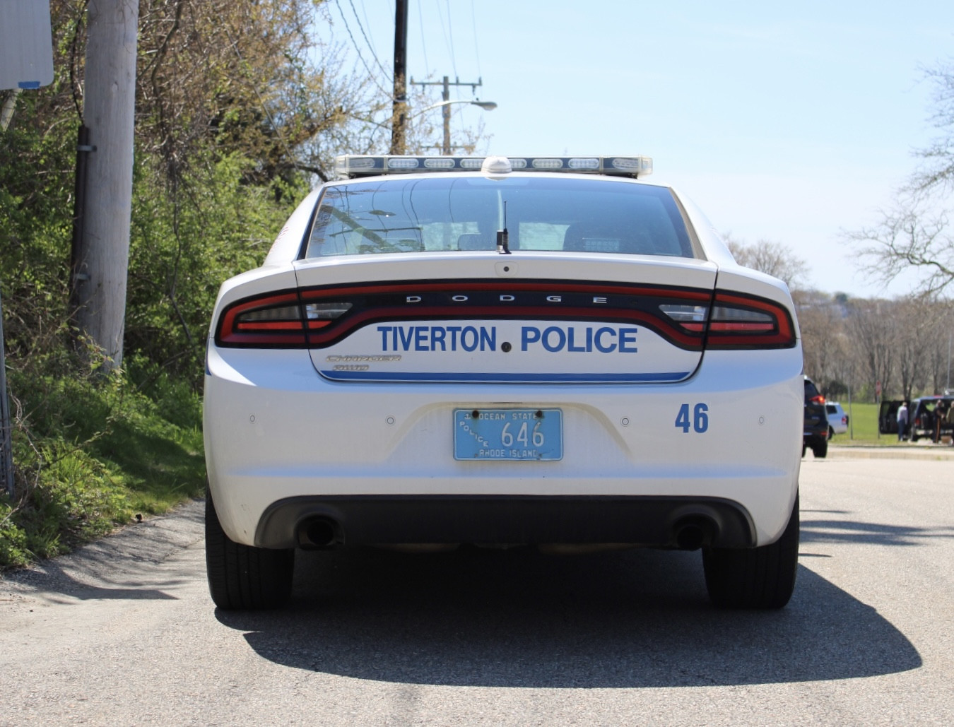 A photo  of Tiverton Police
            Car 46, a 2015 Dodge Charger             taken by @riemergencyvehicles