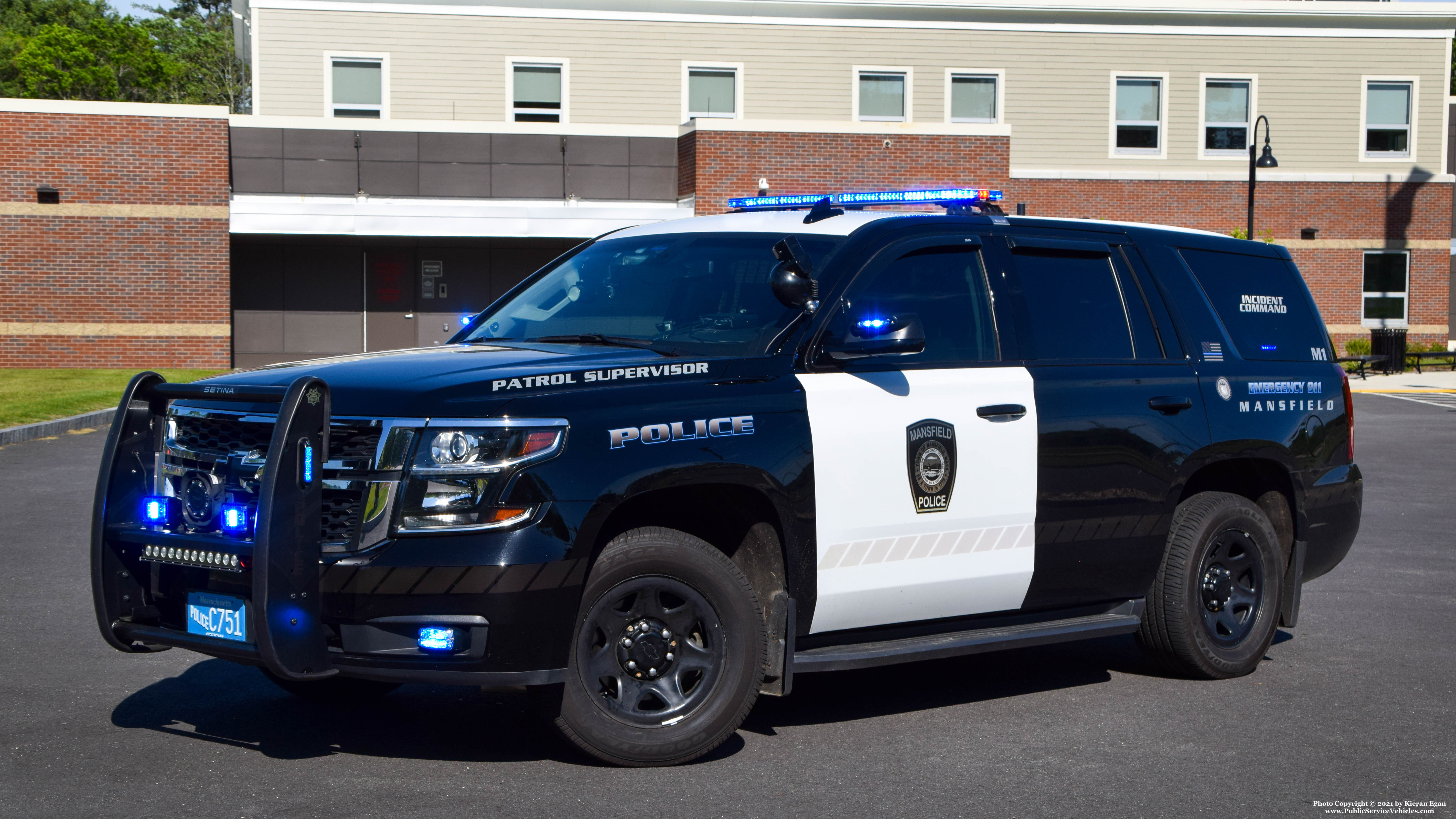 A photo  of Mansfield Police
            M1, a 2018 Chevrolet Tahoe             taken by Kieran Egan