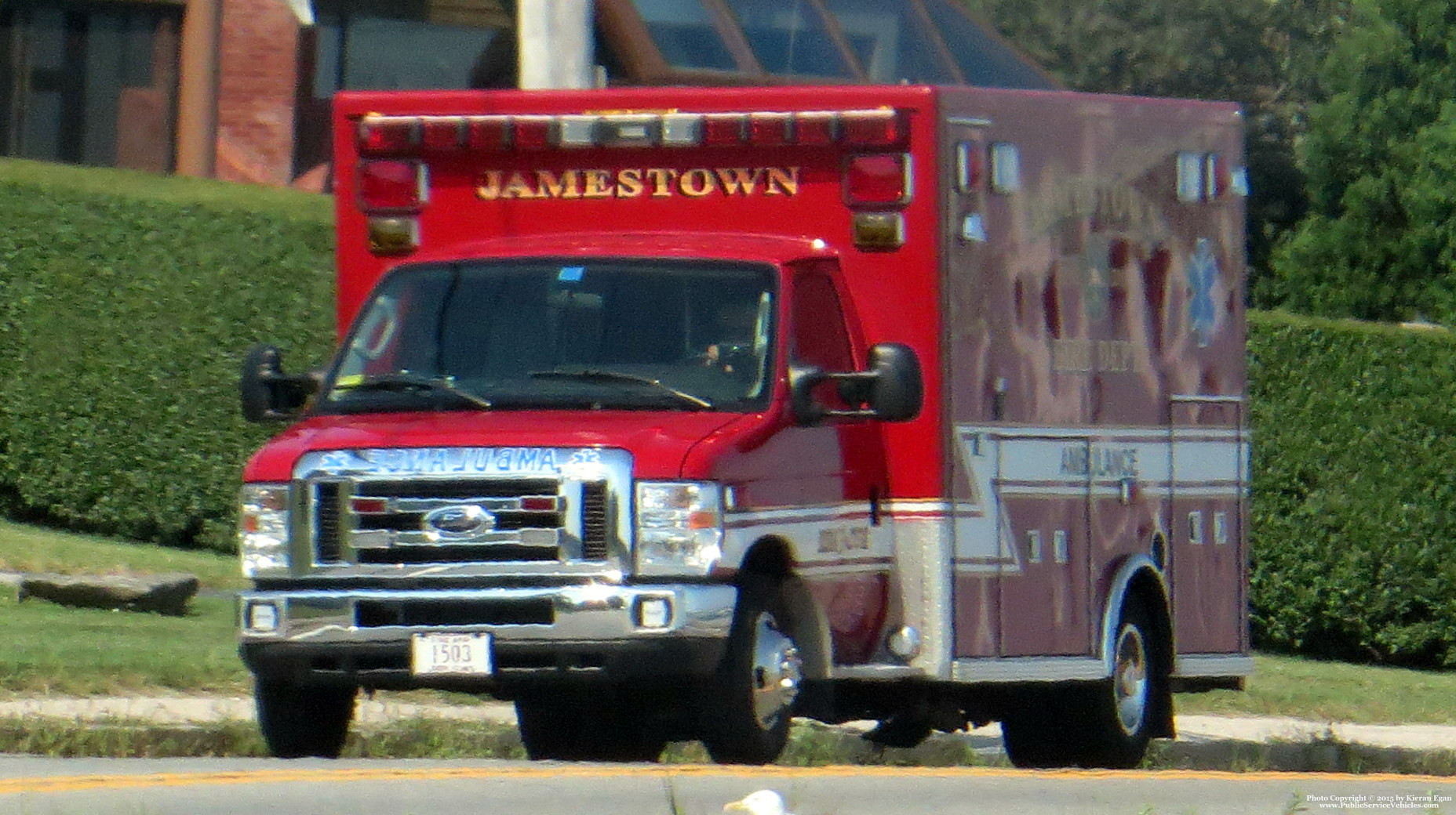 A photo  of Jamestown Fire
            Rescue 3, a 2010 Ford E-450             taken by Kieran Egan