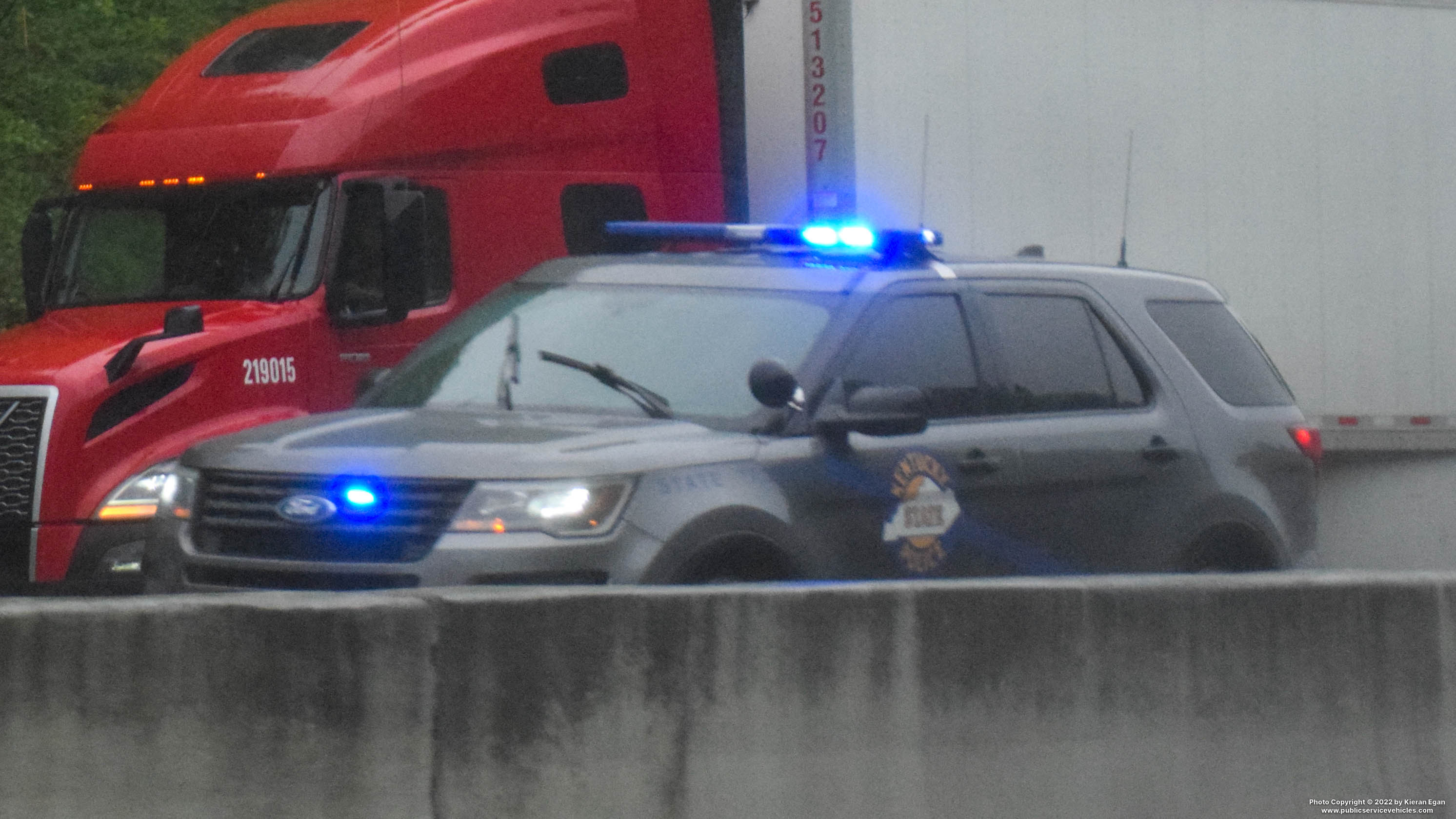 A photo  of Kentucky State Police
            Cruiser 9597, a 2016-2019 Ford Police Interceptor Utility             taken by Kieran Egan