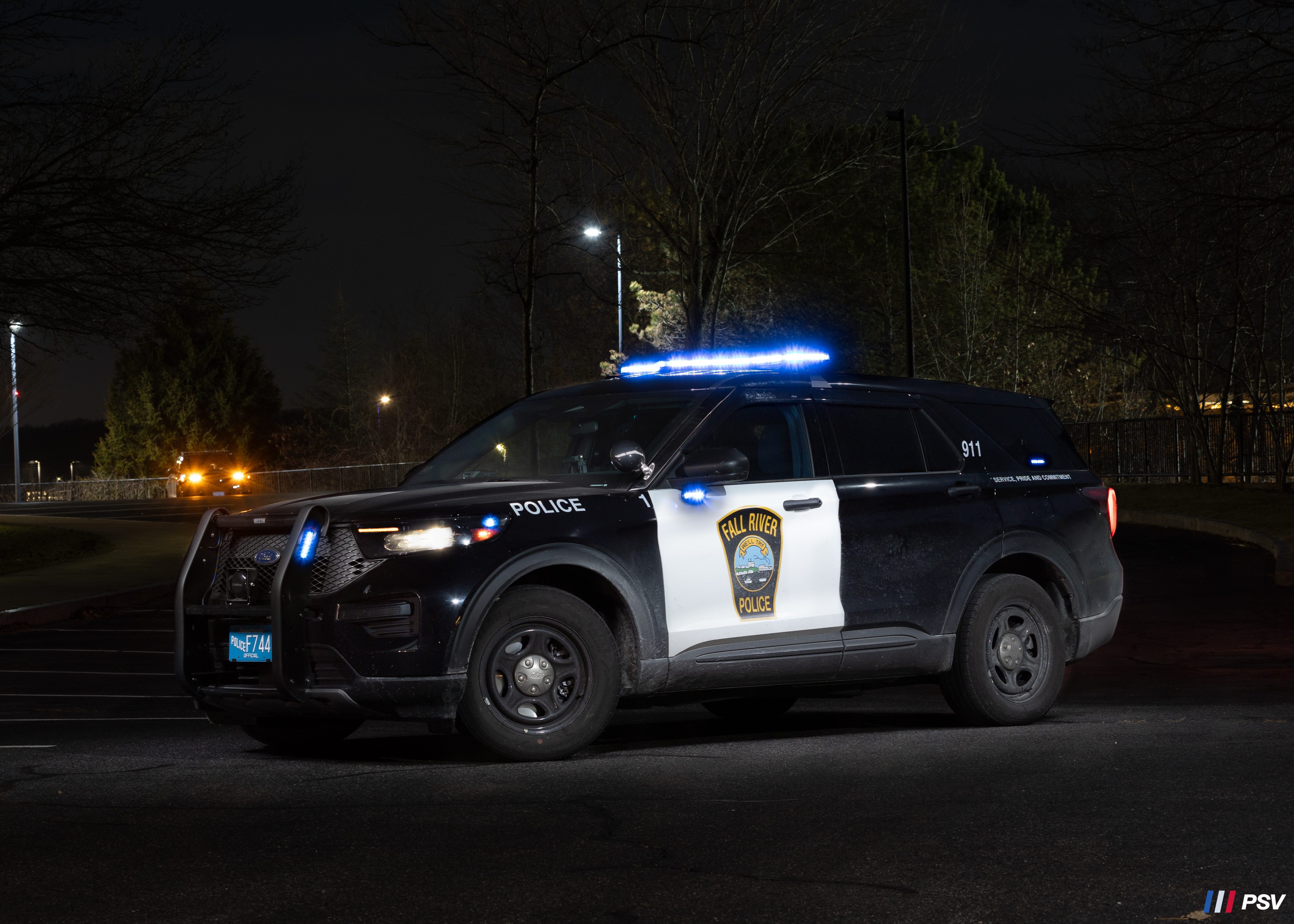 A photo  of Fall River Police
            Car 1, a 2025 Ford Police Interceptor Utility 3.3             taken by Kieran Egan