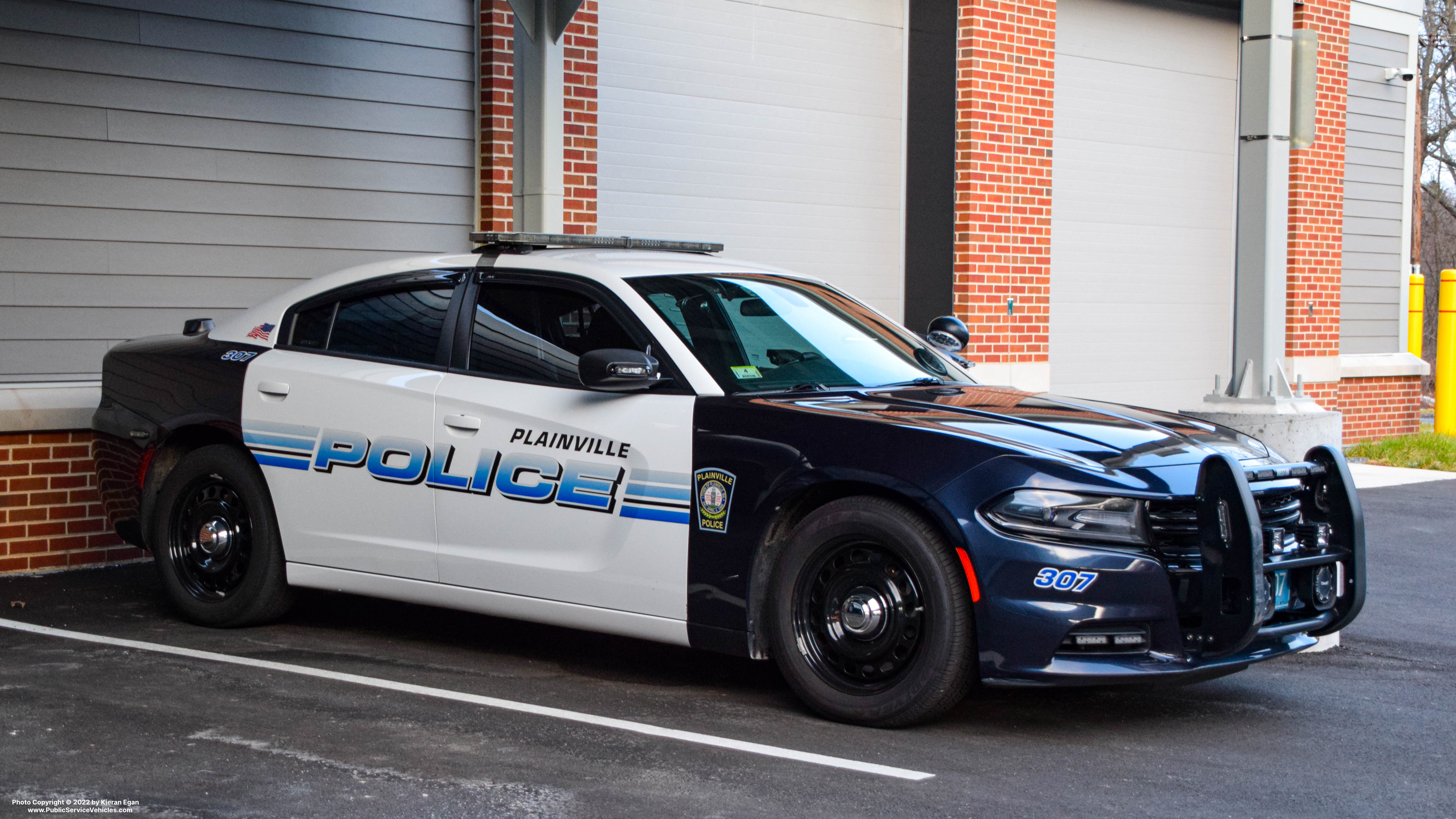 A photo  of Plainville Police
            Cruiser 307, a 2017 Dodge Charger             taken by Kieran Egan