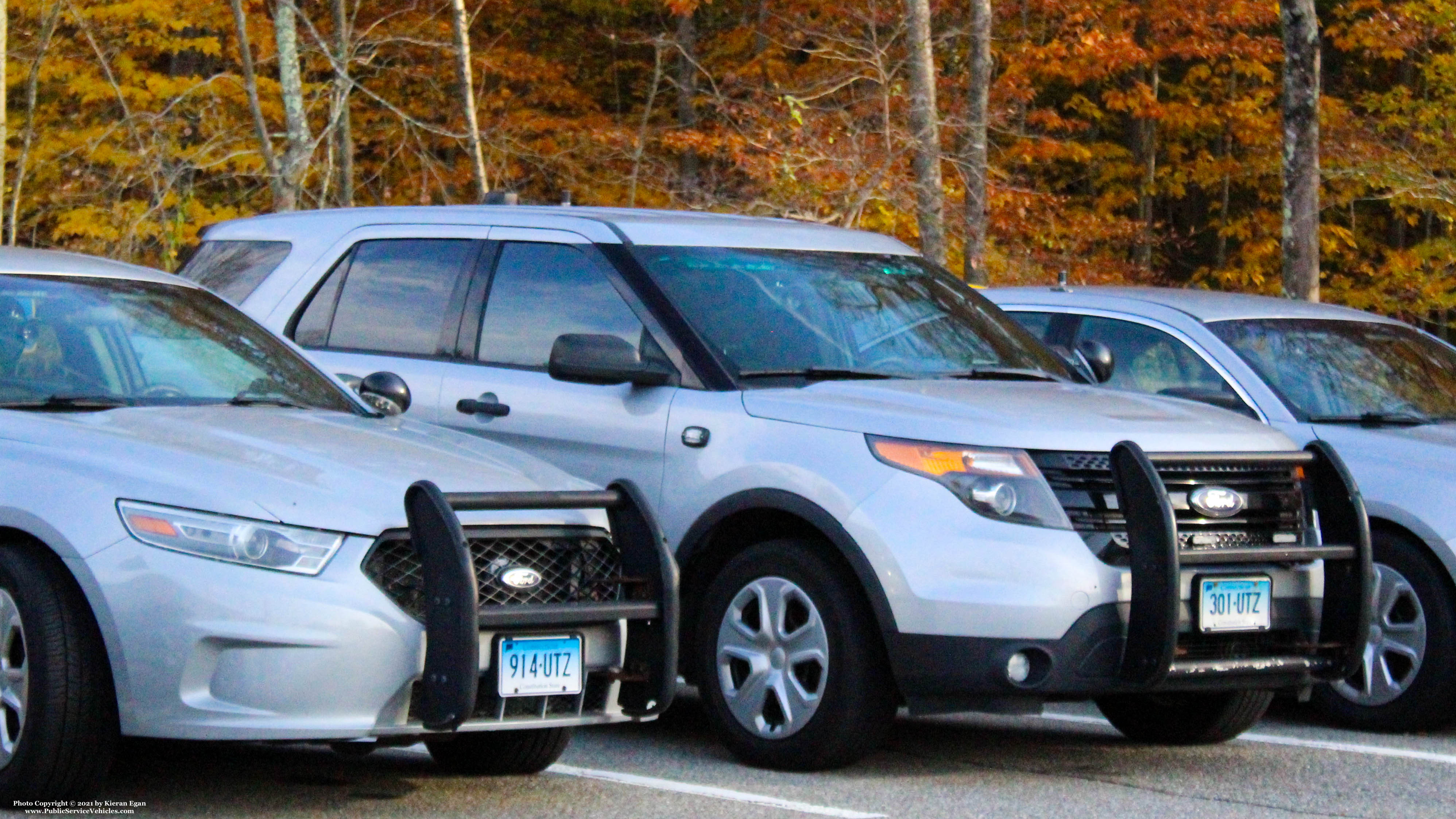 A photo  of Connecticut State Police
            Cruiser 301, a 2013-2015 Ford Police Interceptor Utility             taken by Kieran Egan