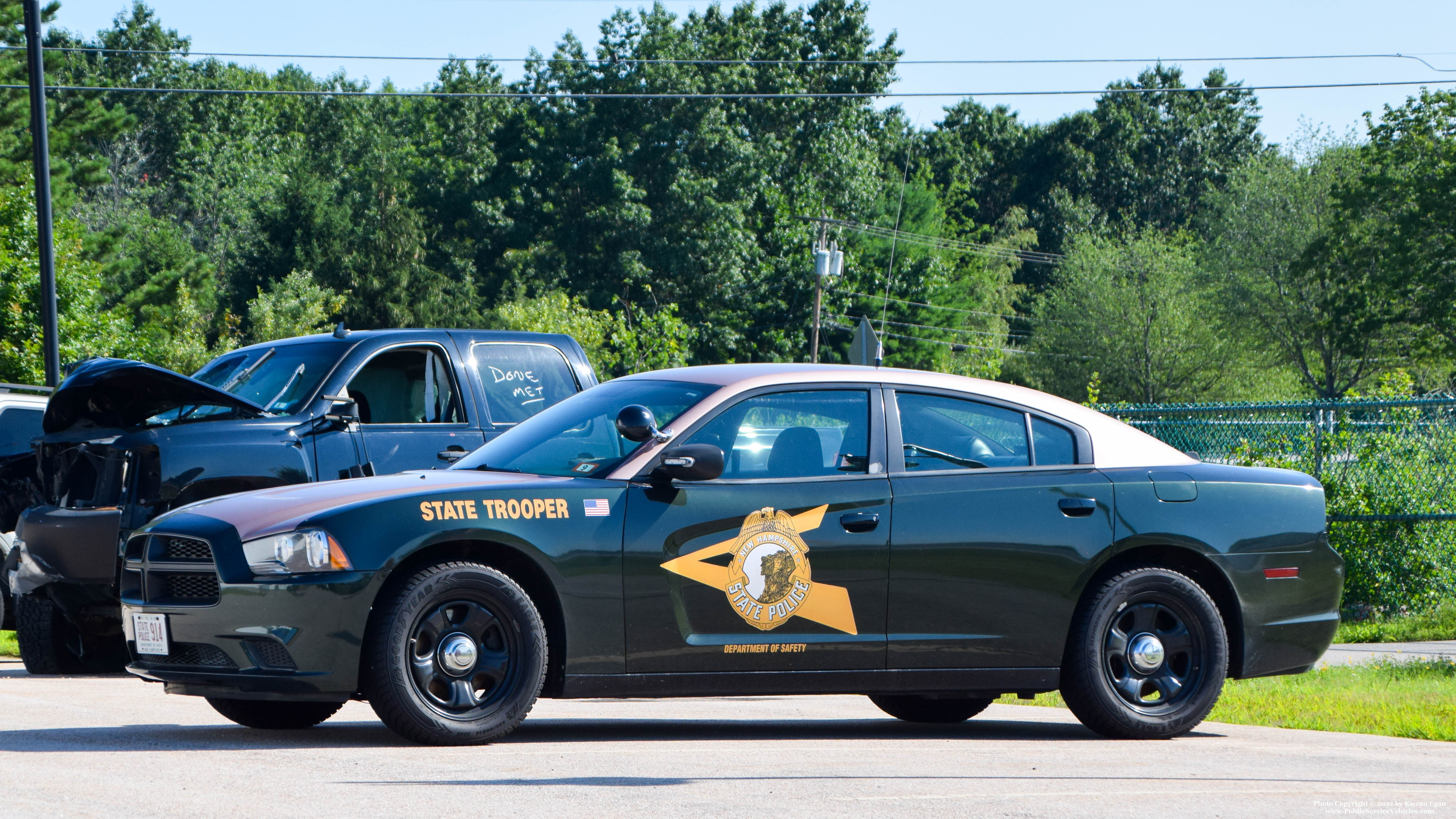 A photo  of New Hampshire State Police
            Cruiser 914, a 2011-2013 Dodge Charger             taken by Kieran Egan